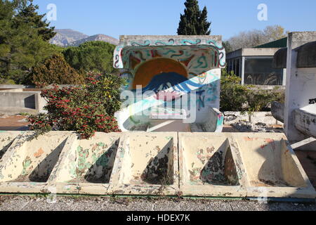 Luminy verlassene Schwimmbad in Marseille Stockfoto