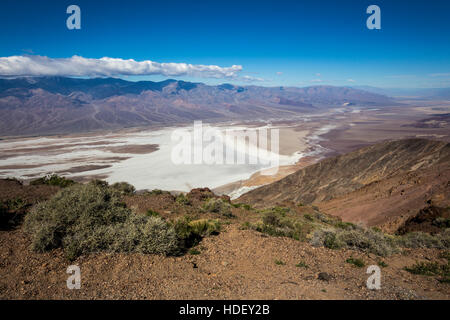 Badwater Basin von Dantes View, Death Valley Nationalpark, Death Valley, Kalifornien Stockfoto
