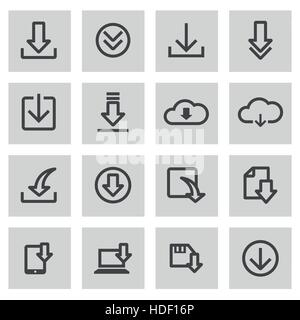 Vektor-Linie-Download-set Stock Vektor