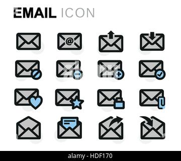 Vektor-flache e-Mail Icons set Stock Vektor