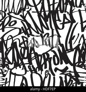 Nahtlose Hintergrundmuster Graffiti Stock Vektor
