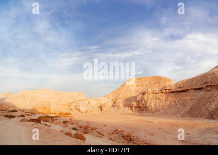 die Landschaft der Negev-Wüste in Israel Stockfoto