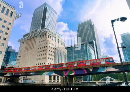 London, England, Canary Wharf - eines der zwei wichtigsten Geschäftsviertel in London Stockfoto