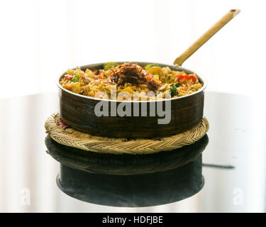 Ayurvedischen Speisen, Gemüse Biryani Stockfoto