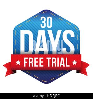 30 Tage kostenlose Testversion Vektor Stock Vektor