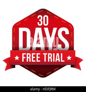 30 Tage kostenlose Testversion Vektor Stock Vektor