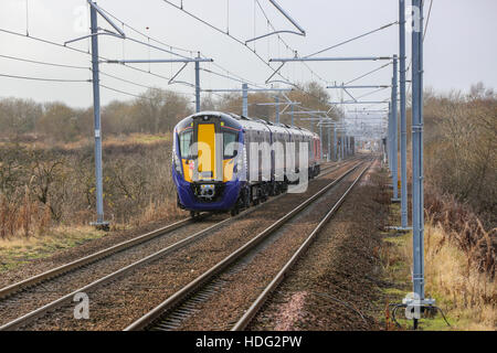 ScotRail übernimmt seine erste brandneue Klasse 385-Zug auf der Glasgow, Edinburgh-Dienst verwendet werden. Stockfoto