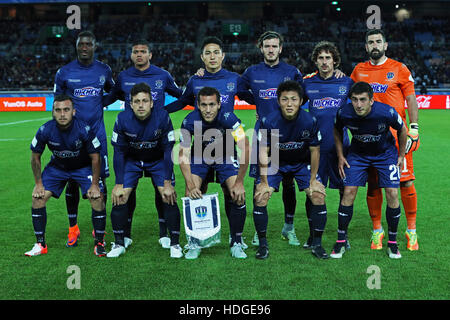 Kanagawa, Japan. 8. Dezember 2016. Auckland City Team Gruppe Line-up Fußball: FIFA Club World Cup Japan 2016 erste Round Match zwischen Kashima Antlers 2-1 Auckland City FC im International Stadium Yokohama in Kanagawa, Japan. © Kenzaburo Matsuoka/AFLO/Alamy Live-Nachrichten Stockfoto