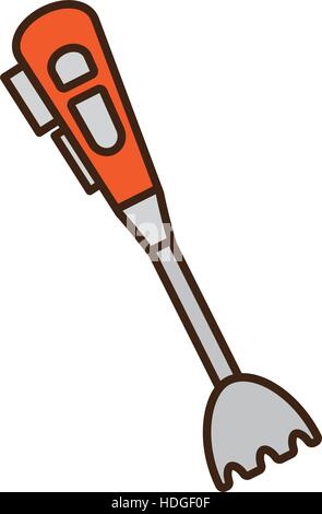 Cartoon-Prozessor Essen Mixer Küche Gerät Vektor Illustration Eps 10 Stock Vektor