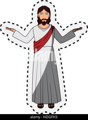 JesusChrist Charakter isoliert Symbol Vektor-Illustration-design Stock Vektor