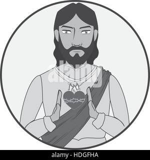 JesusChrist Charakter isoliert Symbol Vektor-Illustration-design Stock Vektor