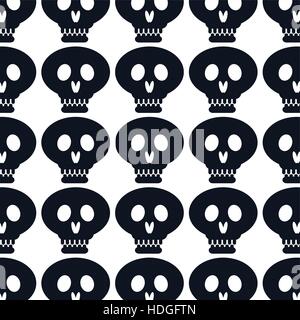 Totenkopf-Muster Hintergrund Symbol Vektor Illustration design Stock Vektor