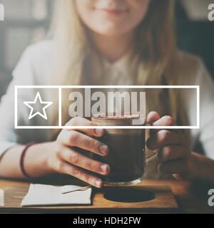 Abzeichen-Label namens Stempel Exemplar Tag Markenkonzept Stockfoto