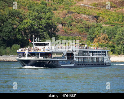 Avalon Tranquility II (Schiff, 2015) am Rhein in der Nähe von Oberwesel pic1 Stockfoto