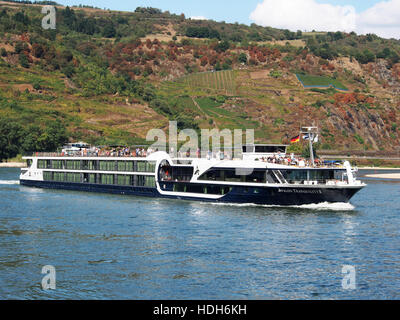 Avalon Tranquility II (Schiff, 2015) am Rhein in der Nähe von Oberwesel pic3 Stockfoto