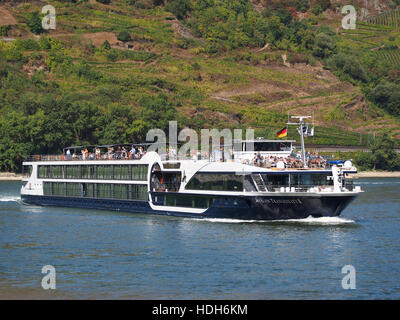 Avalon Tranquility II (Schiff, 2015) am Rhein in der Nähe von Oberwesel pic5 Stockfoto