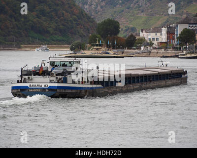 Bayern (Schiff, 1983) 83 ENI 04502760 auf dem Rhein bei Sankt Goarhausen pic6 Stockfoto