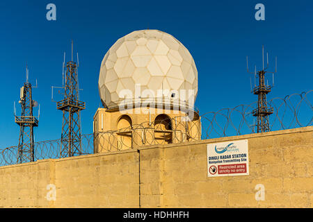 Dingli Radar Station für Navigations-Tracking, Malta Stockfoto