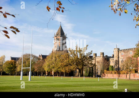 Gesamtansicht der Rugby School in Warwickshire, Großbritannien Stockfoto