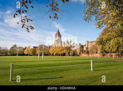 Gesamtansicht der Rugby School in Warwickshire, Großbritannien Stockfoto