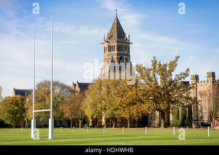 Gesamtansicht der Rugby School in Warwickshire, Großbritannien Stockfoto