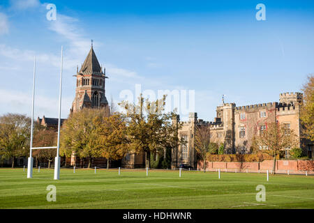 Gesamtansicht der Rugby School in Warwickshire, Großbritannien Stockfoto