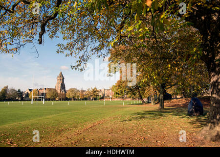 Gesamtansicht der Rugby School in Warwickshire, Großbritannien Stockfoto