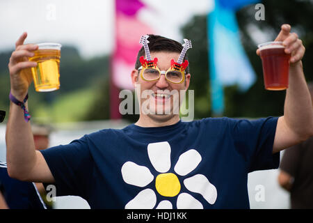 Die 2016 großen Tribut, Musikfestival am Stadtrand von Aberystwyth Wales UK, jedes Jahr am August Bank Holiday Wochenende. Stockfoto