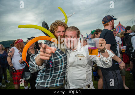 Die 2016 großen Tribut, Musikfestival am Stadtrand von Aberystwyth Wales UK, jedes Jahr am August Bank Holiday Wochenende. Stockfoto