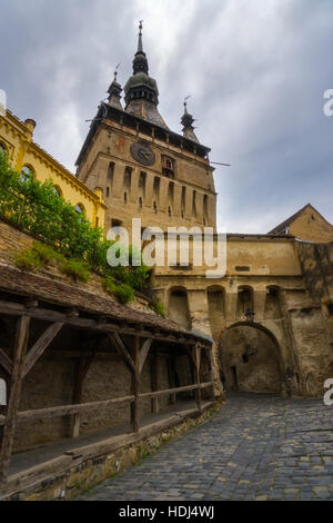 Die Stadt Sighisoara in Rumänien Stockfoto