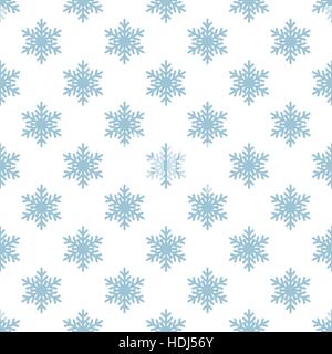 Nahtlose Muster mit Schneeflocken auf blau Stock Vektor