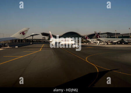 Airside am Flughafen Doha Stockfoto