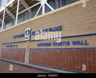 Sky Blues Wall of Fame bei Ricoh Arena, Heimat von Coventry City Football Club Stockfoto