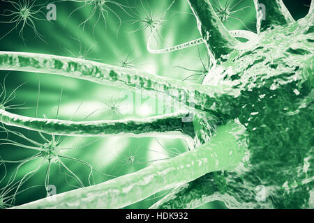 3D-Rendering des Influenza-Virus H1N1. Schweinegrippe, Organismus, Viruserkrankung Epidemie zu infizieren Stockfoto