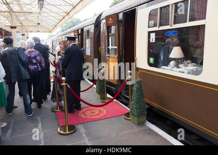 Vintage Train First Class Stockfoto