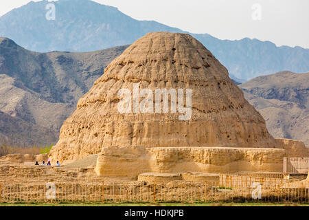 Gräber an der westlichen Xia Mausoleum, Yinchuan, Ningxia, China Stockfoto