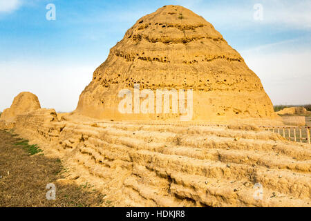 Gräber an der westlichen Xia Mausoleum, Yinchuan, Ningxia, China Stockfoto