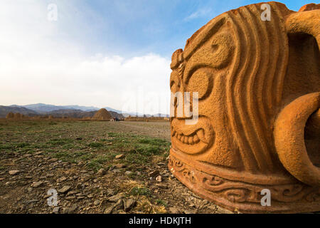 Westliche Xia Mausoleum, Yinchuan, Ningxia, China Stockfoto