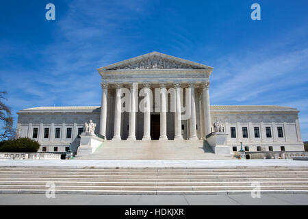 Supreme Court Gebäude in den Vereinigten Staaten von Amerika befindet sich in Washington, D.C., USA. Stockfoto