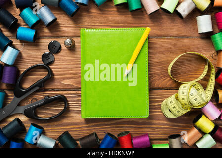 Elemente zum Nähen oder DIY Stockfoto