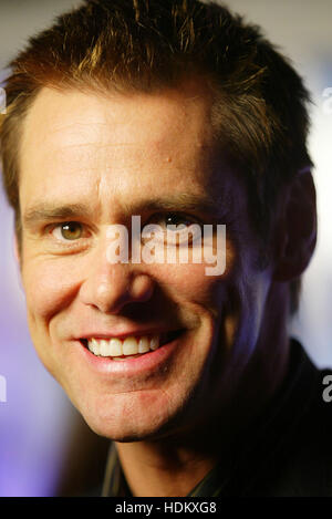 Schauspieler Jim Carrey bei der DVD-Launch-Party für den Film „Eternal Sunshine of the Spotless Mind“ am 23. September 2004 in Los Angeles, Kalifornien. Foto: Francis Specker Stockfoto