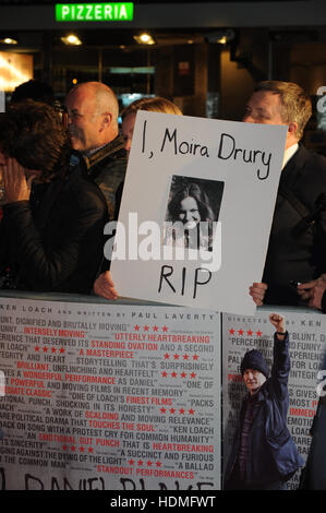 Ich, Daniel Blake die Menschen Premiere im Vue Kino in Leicester Square mit: ich Daniel Where: London, Vereinigtes Königreich bei: 18. Oktober 2016 Stockfoto