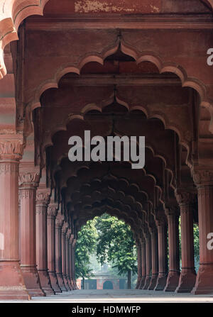 Diwan-i-Aam, Roten Fort, Alt-Delhi, Indien Stockfoto