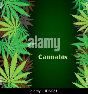 Cannabis Hanf Hintergrund Stock Vektor