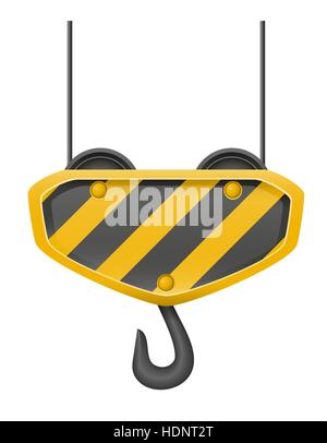 Greifer-Kran für den Aufbau von Vektor-Illustration isoliert auf weißem Hintergrund Stock Vektor