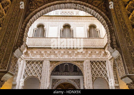 Details aus der Alcazar von Sevilla, Spanien Stockfoto