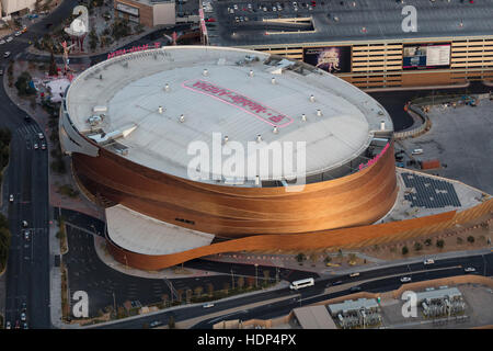 Luftaufnahme von T-Mobile Arena auf dem Strip, Las Vegas, Nevada, USA Stockfoto