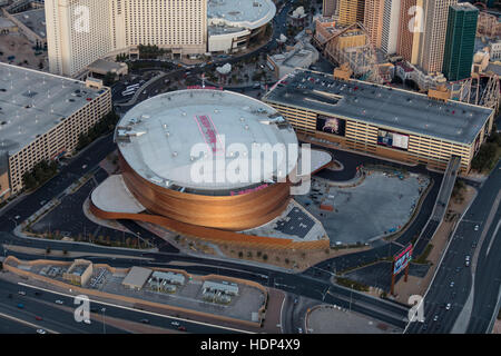 Luftaufnahme von T-Mobile Arena auf dem Strip, Las Vegas, Nevada, USA Stockfoto