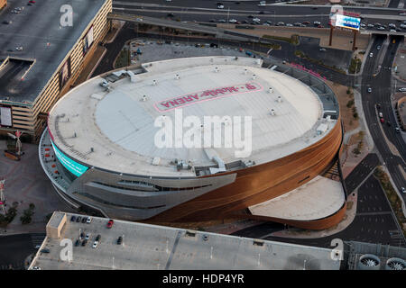 Luftaufnahme von T-Mobile Arena auf dem Strip, Las Vegas, Nevada, USA Stockfoto