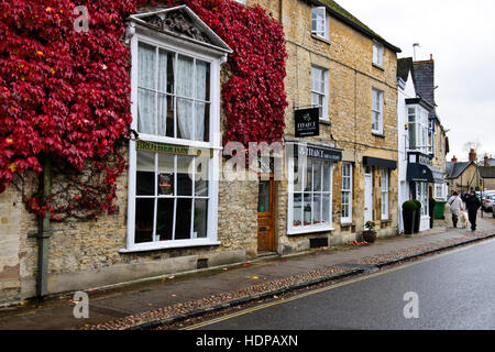 Woodstock, 13. C.Blenheim Palast-Haus an Sir Winston Churchill & Herzog von Marlborough, alten Dorf, Pubs, Gaststätten in der Nähe von Oxford. Stockfoto